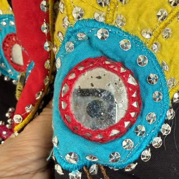 Destination Other vintage embroidered and mirrored folk art midi/maxi skirt L - Picture 6 of 8